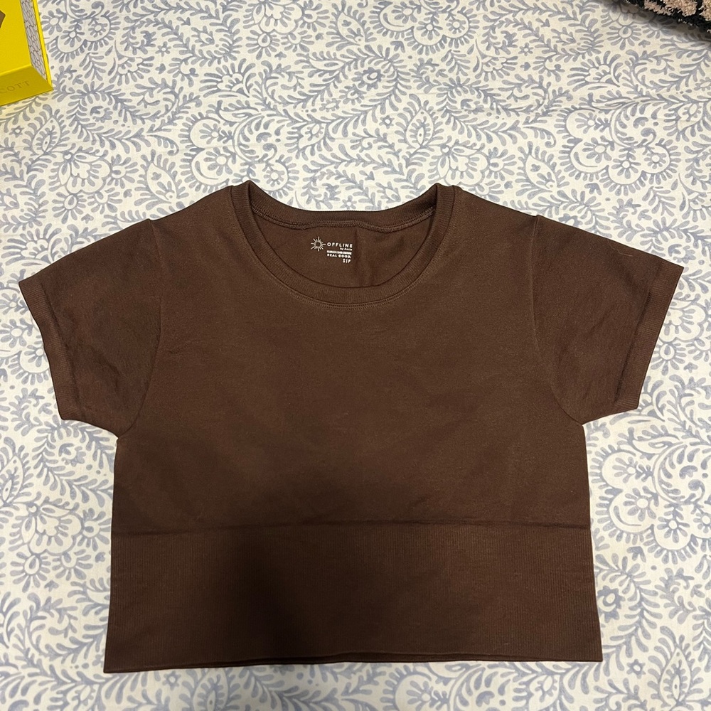 Brown aerie shirt